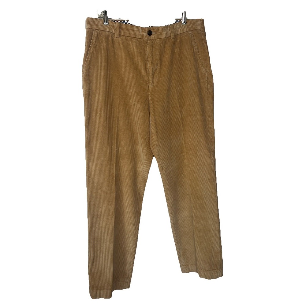 Brooks Brothers Pants Men 36x32(31.5) Brown Thick Corduroy Straight Leg Cotton